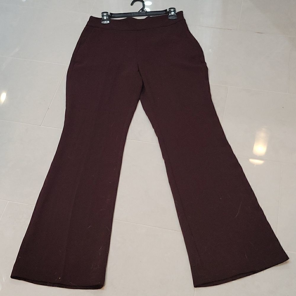 NWT Le Chateau Wide Leg Trousers in Deep Burgandy - Picture 4 of 7